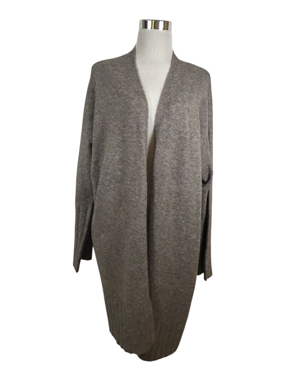 NWT Karen Kane Better Sweaters Long Cardigan Dark Oatmeal M